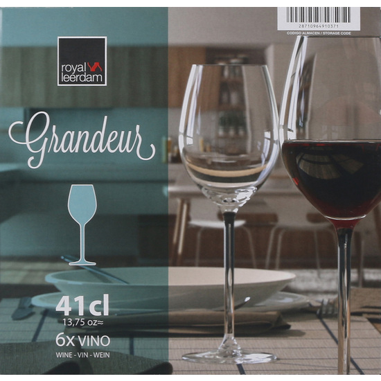 SET 6 COPAS VINO 41CL GRANDEUR image 1