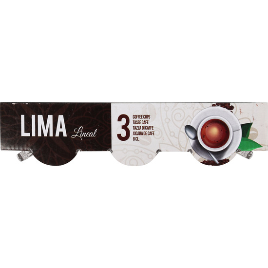 SET 3 TAZAS CAFE 8 CL LIMA LINEAL image 3