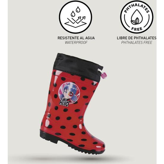 BOTAS LLUVIA PVC LADY BUG RED image 4