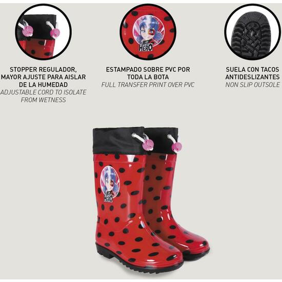 BOTAS LLUVIA PVC LADY BUG RED image 5