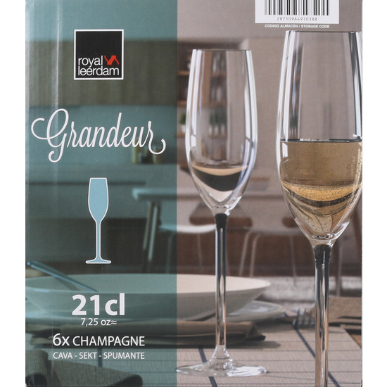 SET 6 COPAS CHAMPAGNE 21CL GRANDEUR image 1