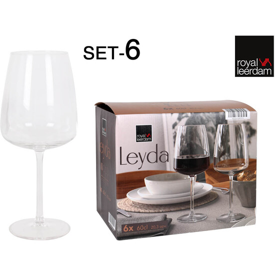 SET 6 COPAS VINO 60CL LEYDA image 0