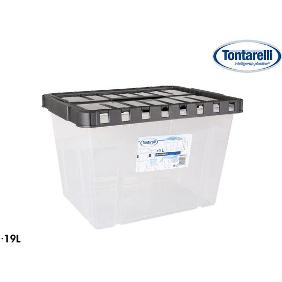 CAJA ALMACENAJE C/TAPA DOBLE 19L DOUBLE TRANS/ANTR image 0