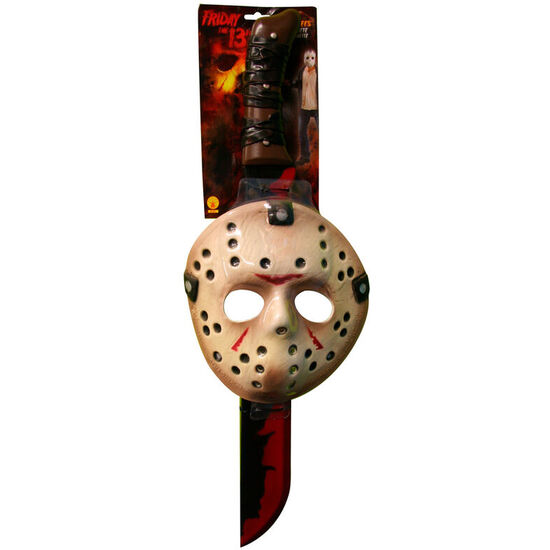 SET MASCARA Y MACHETE JASON FRIDAY THE 13TH ADULTO image 0
