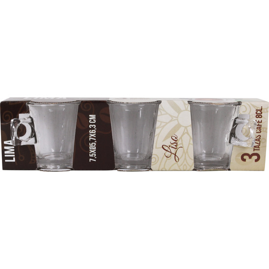 SET 3 TAZAS CAFE 8 CL LIMA LISO image 1