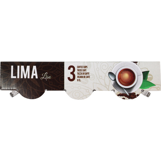 SET 3 TAZAS CAFE 8 CL LIMA LISO image 3