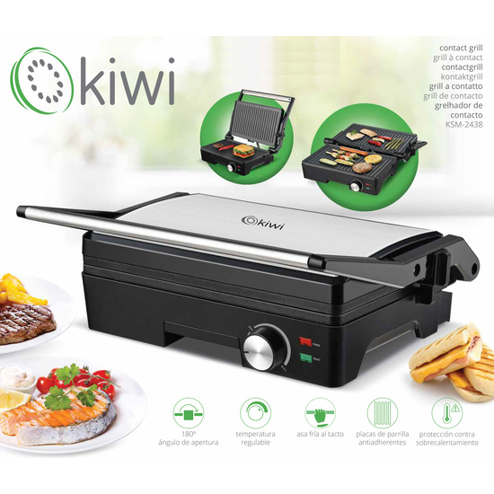 GRILL DOBLE 1600W GRILL:28X18 180/105 APER image 1