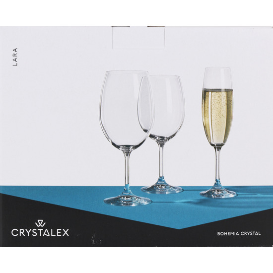 Caja De Copas x 6 Vino Lara Cristal Bohemia 350 ml