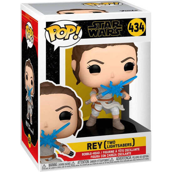 FIGURA POP STAR WARS THE RISE OF SKYWALKER REY WITH LIGHT SABERS image 1
