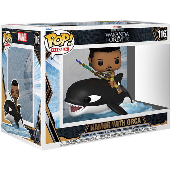 FIGURA POP MARVEL BLACK PANTHER WAKANDA FOREVER NAMOR WITH ORCA image 0