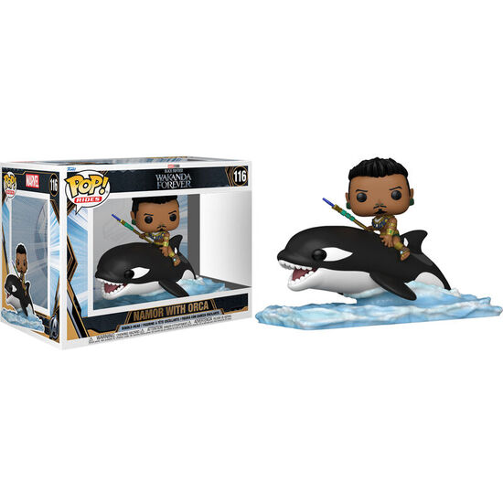 FIGURA POP MARVEL BLACK PANTHER WAKANDA FOREVER NAMOR WITH ORCA image 1