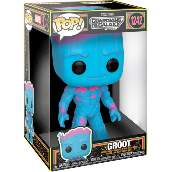 FIGURA POP MARVEL GUARDIANS OF THE GALAXY 3 GROOT BLACK LIGHT EXCLUSIVE 25CM image 0