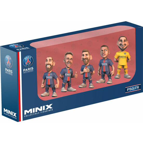 BLISTER 5 FIGURAS MINIX PARIS SAINT-GERMAIN CLUB 7CM image 0