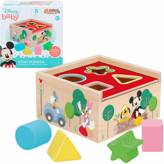 CUBO FORMAS MADERA MICKEY MINNIE DISNEY image 0