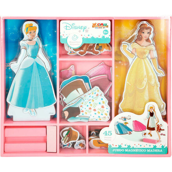 JUEGO MAGNETICO MADERA VESTIDOS PRINCESAS DISNEY image 0