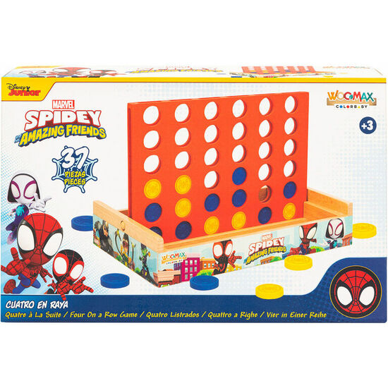 JUEGO CUATRO EN RAYA MADERA SPIDEY MARVEL image 0