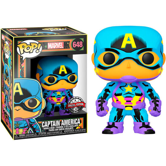 FIGURA POP MARVEL CAPTAIN AMERICA BLACK LIGHT EXCLUSIVE image 2