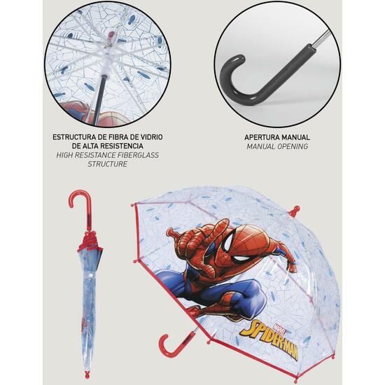 PARAGUAS MANUAL POE BURBUJA SPIDERMAN BLUE image 3