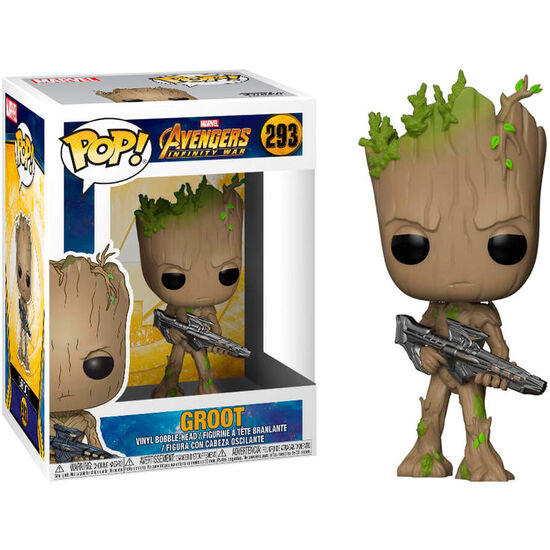 FIGURA POP MARVEL AVENGERS INFINITY WAR TEEN GROOT WITH GUN image 0