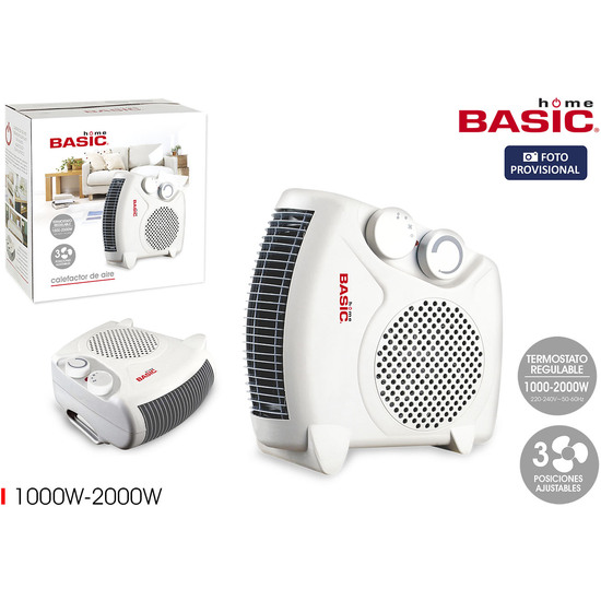 CALEFACTOR AIRE 10002000W 2 POSICI BASIC HOME image 0