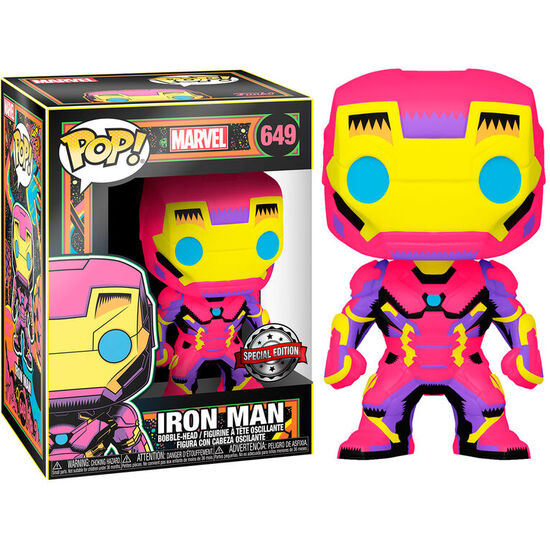 FIGURA POP MARVEL IRON MAN BLACK LIGHT EXCLUSIVE image 2