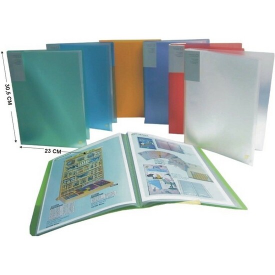 CARPETA CON FUNDAS A4 TRANSPARENTE COLOR SURT. COLOR - 40 FUNDAS image 0