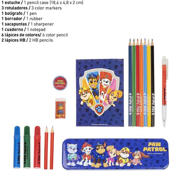 SET PAPELERÍA COLOREABLE PAW PATROL image 1