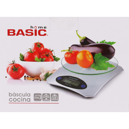 BASCULA COCINA DIGITAL 5KG BASIC HOME image 1