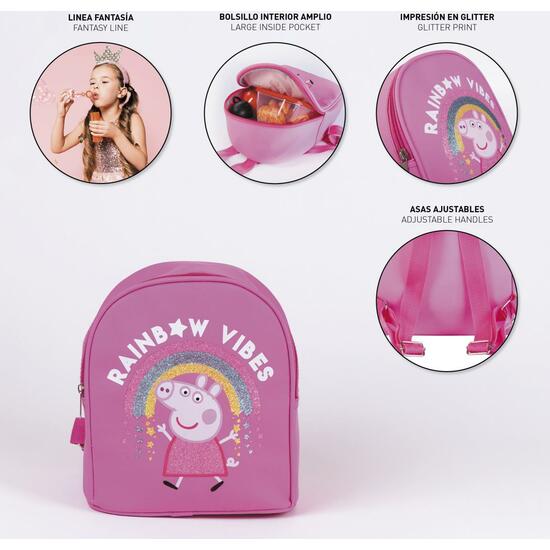 MOCHILA INFANTIL TIEMPO LIBRE BRILLANTE PEPPA PIG FUCHSIA image 4