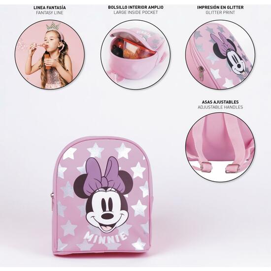 MOCHILA INFANTIL TIEMPO LIBRE BRILLANTE MINNIE PINK image 4