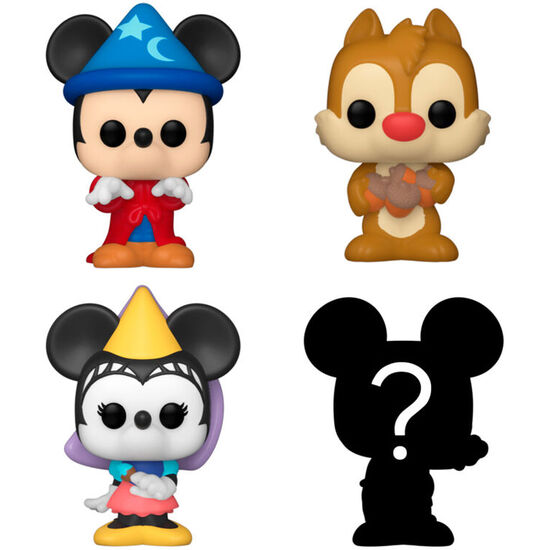 BLISTER 4 FIGURAS BITTY POP DISNEY SORCERER MICKEY image 1