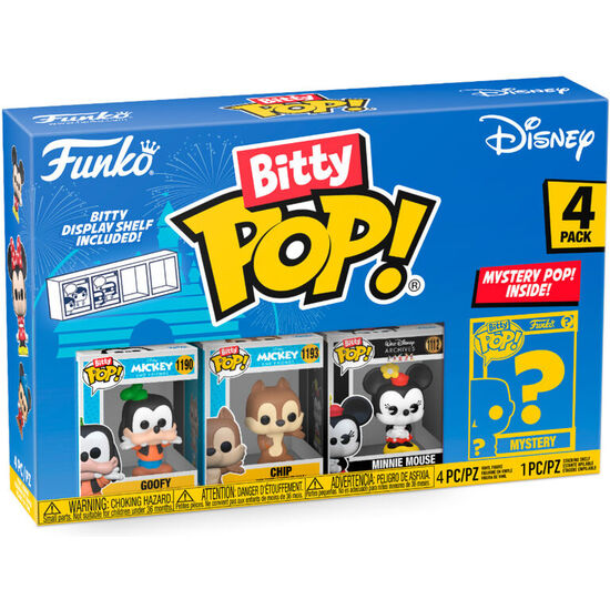 BLISTER 4 FIGURAS BITTY POP DISNEY GOOFY image 0