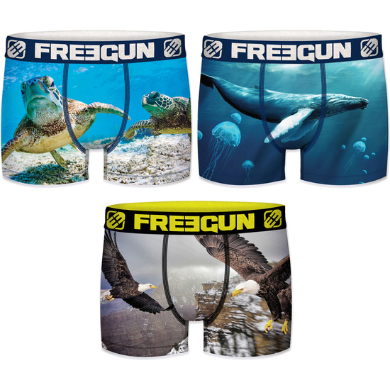 PACK DE 3 BOXERS FREEGUN - POLIÉSTER RECICLADO - PARA HOMBRE image 0