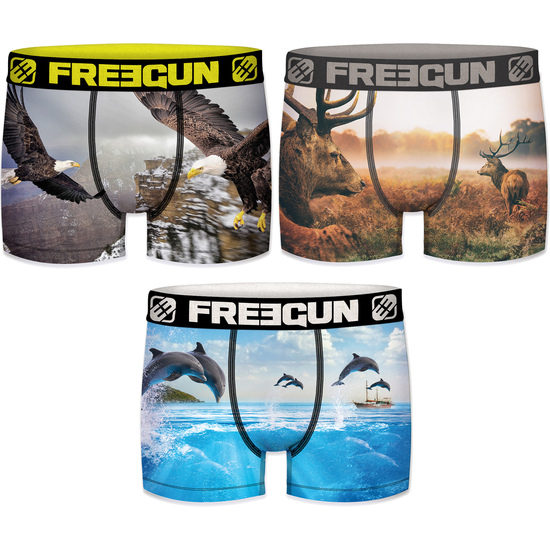 PACK DE 3 BOXERS FREEGUN - POLIÉSTER RECICLADO - PARA HOMBRE image 0