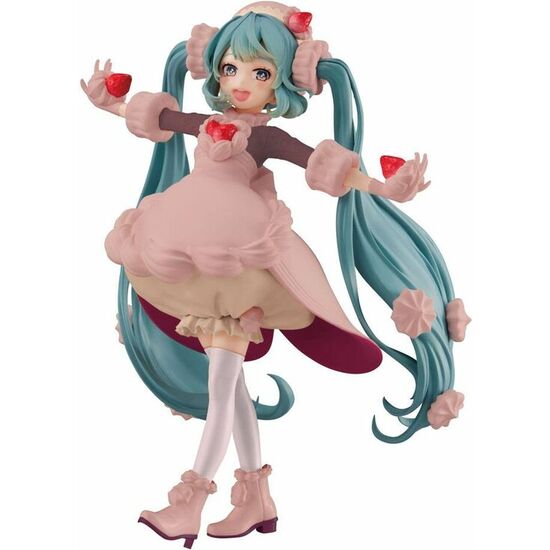 FIGURA HATSUNE MIKU STRAWBERRY CHOCOLATE SWEET SEET HATSUNE MIKU 17CM image 0