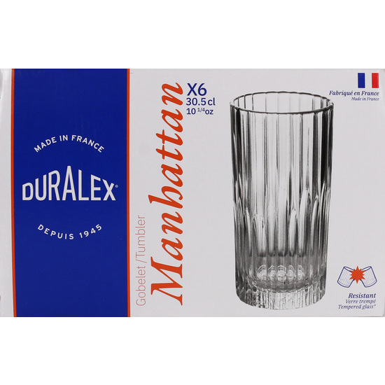 SET 6 VASOS TRANSPARENTE 30.5CL MANHATTAN image 1