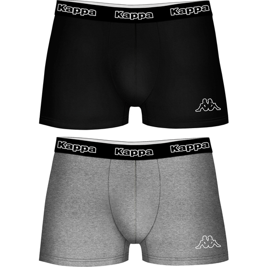 SET 2 PCS BOXERS BLACK/MID GREY - S image 5