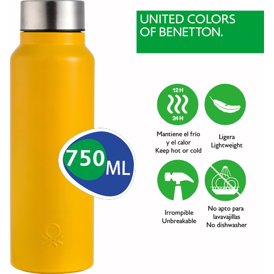TERMO 1L Y BOTELLA DE AGUA 750 ML, ACERO INOXIDABLE image 2