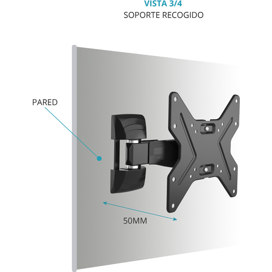SOPORTE ARTICULADO1 BRAZO 26" A 40" (200X200) 25KG image 4