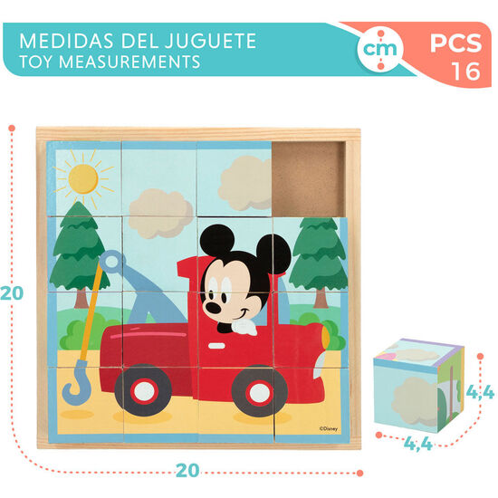 ROMPECABEZAS CUBOS MADERA MICKEY MINNIE DISNEY image 0