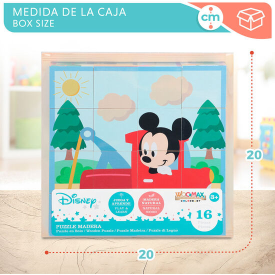 ROMPECABEZAS CUBOS MADERA MICKEY MINNIE DISNEY image 1