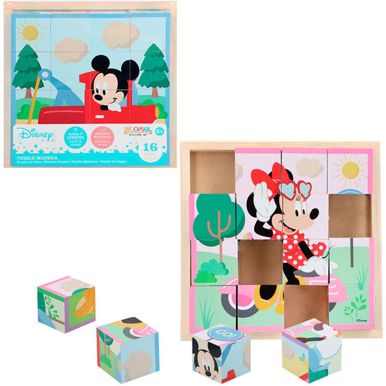 ROMPECABEZAS CUBOS MADERA MICKEY MINNIE DISNEY image 3