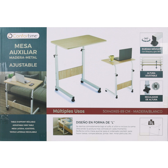 MESA AUXILIAR MADERAMETAL PLEGABLE CONFORTIME image 3