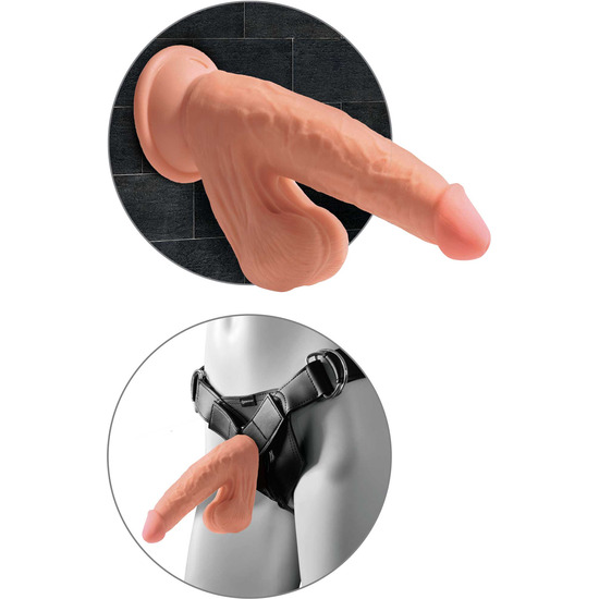 3D COCK SWINGING BALLS 7 INCH - CARAMEL image 4