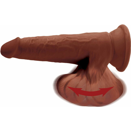 3D COCK SWINGING BALLS 8 INCH - BROWN image 5