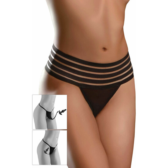 CROTCHLESS LOVE GARTER OS - BLACK image 0