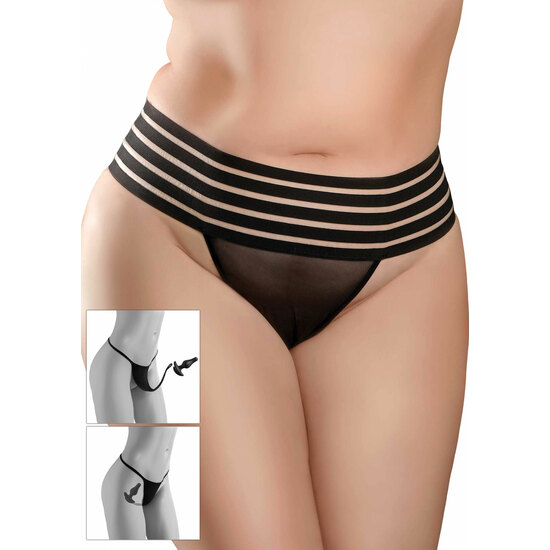 CROTCHLESS LOVE GARTER XL 2XL - BLACK image 0