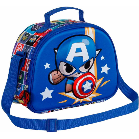 BOLSA PORTAMERIENDAS 3D PUNCH CAPITAN AMERICA VENGADORES AVENGERS MARVEL image 2