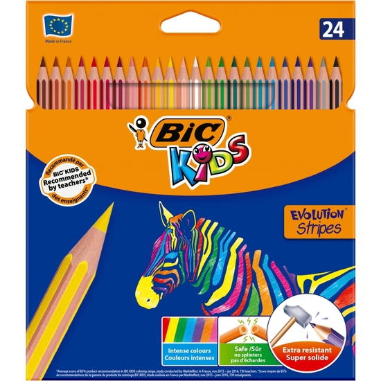 EST24 LAPICES COLORES BIC KIDS STRIPES image 0