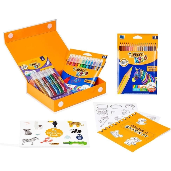 KIT CREATIVO PARA COLOREAR 74 PIEZAS BIC image 1